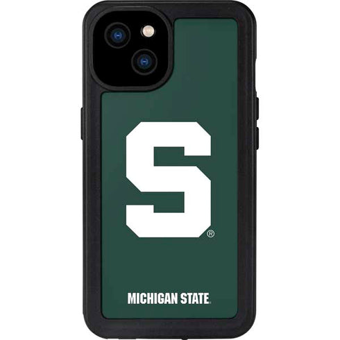 Michigan State University Spartans S iPhone 15 Plus Waterproof Case